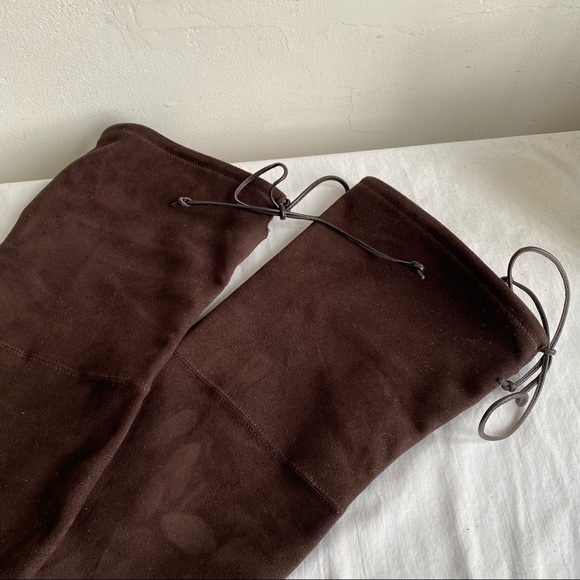 Stuart Weitzman Dark Brown Stretch Suede Over The Knee Boots - Picture 11 of 15